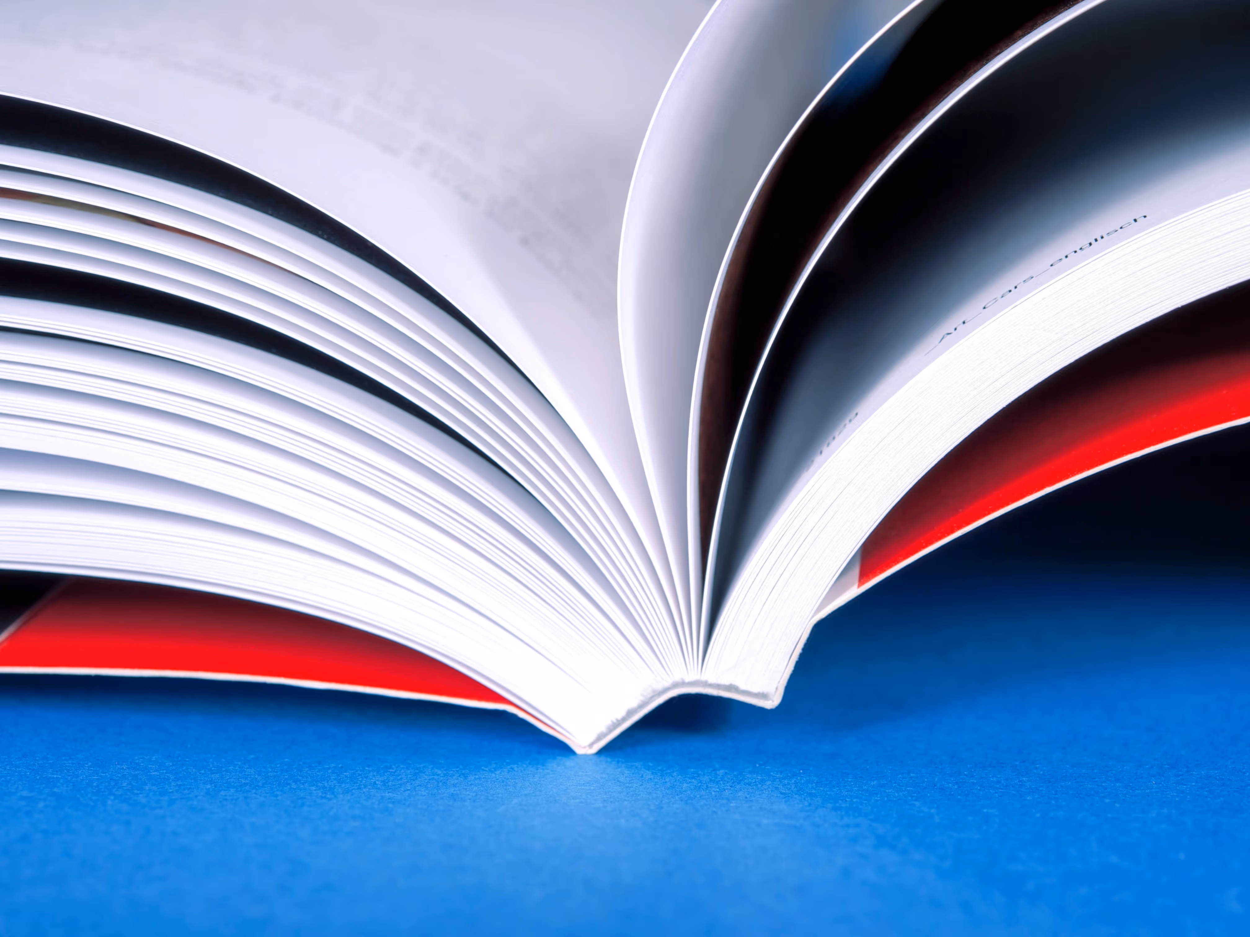 an open paperback book on its spine