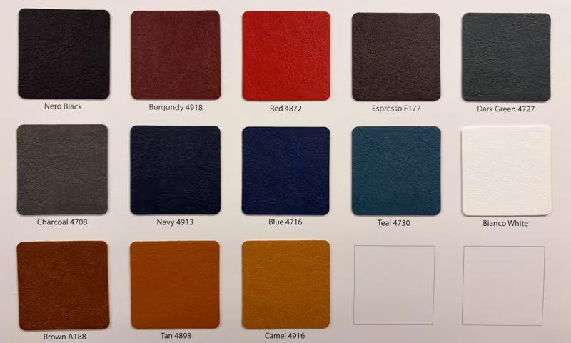 faux leather hardcover material swatches