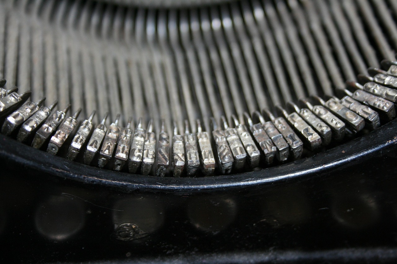 old typewriter similar to small hand press