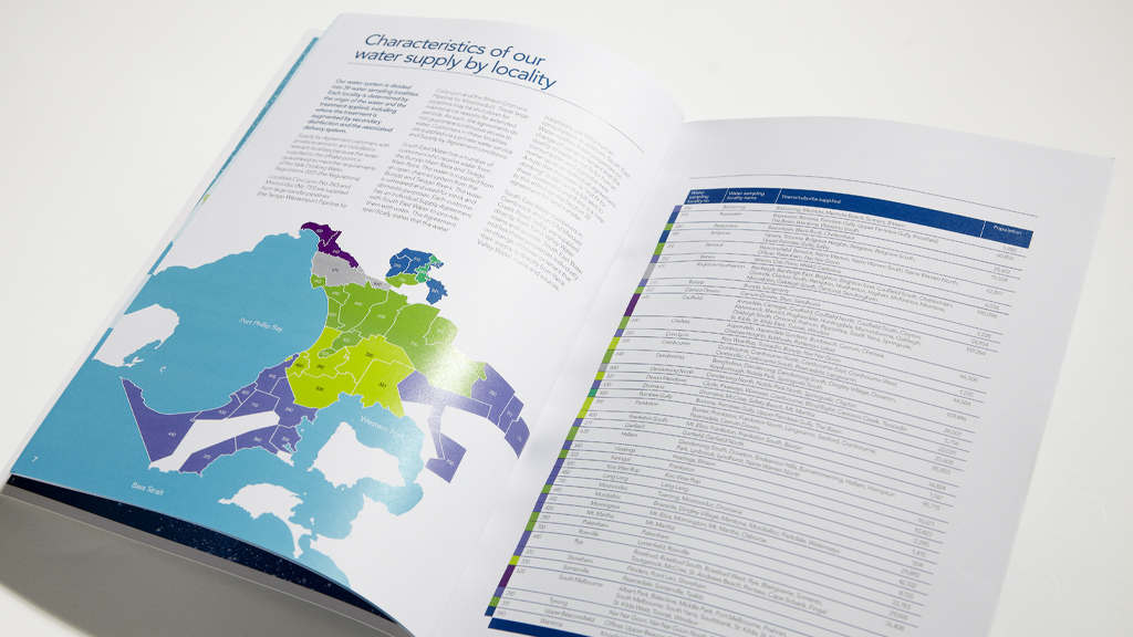 A corporate annual report printed with silk paper stock for its internal pages