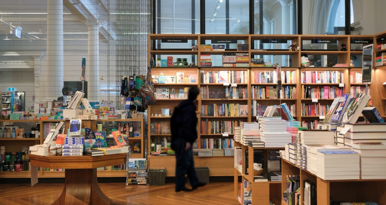 inside of a readings bookshop