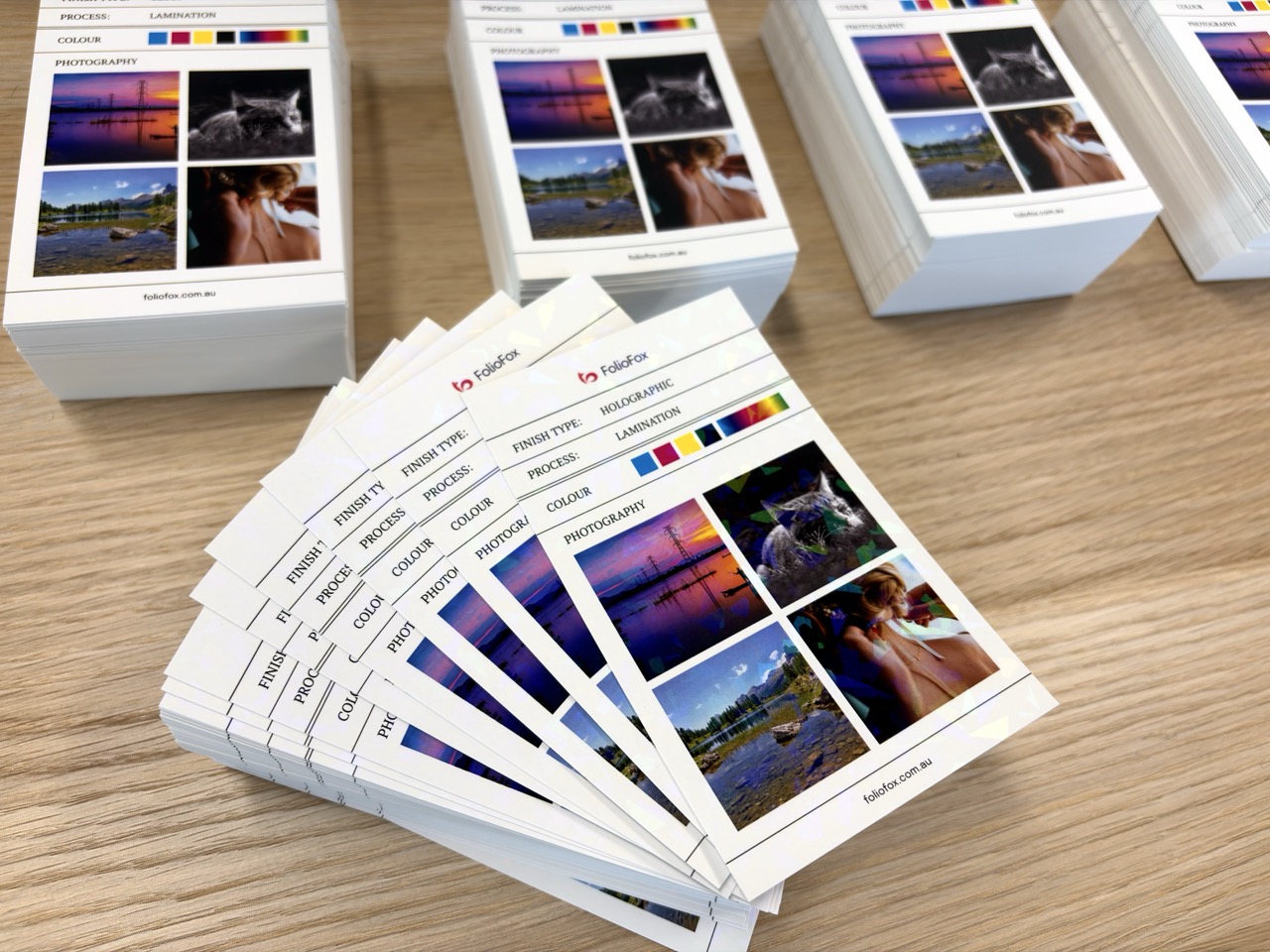 Holographic Laminate Sample Card from FolioFox