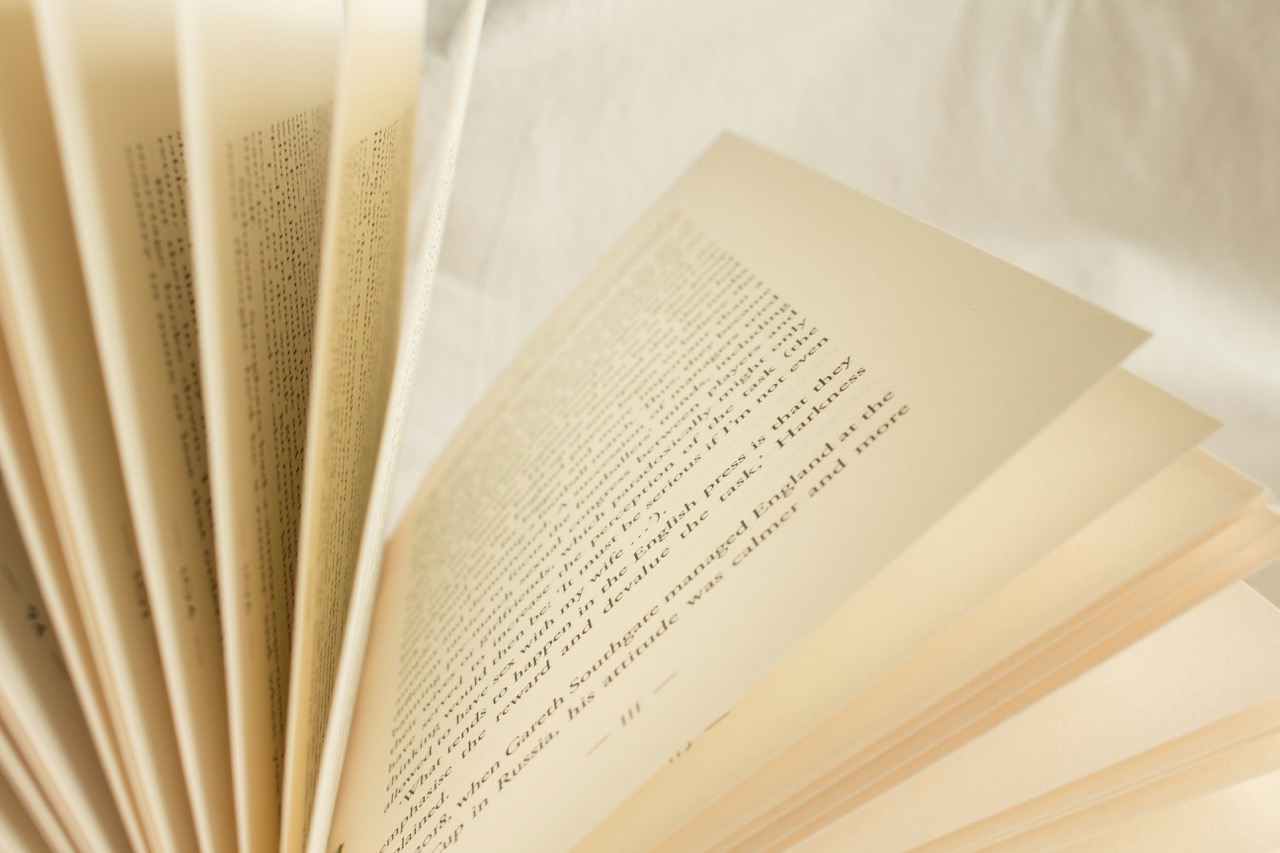 book closeup with pages flipped. Image source: Olga Tutunaru on Unsplash