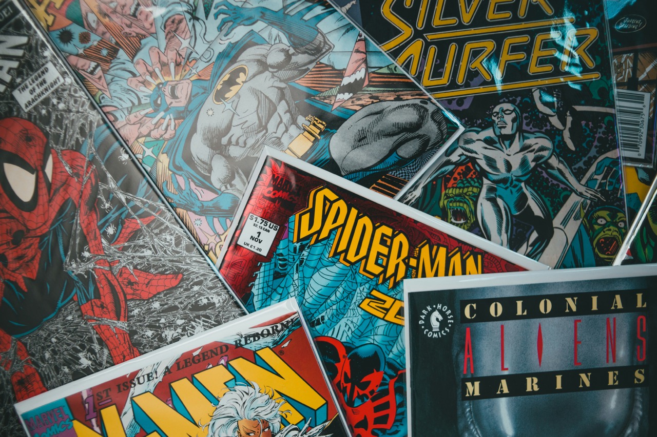 A pile of comic books. Image source: Erik Mclean on Unsplash