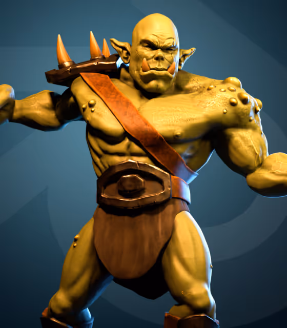 A 3d sculpted ogre character
