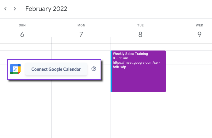 Connect Google Calendar