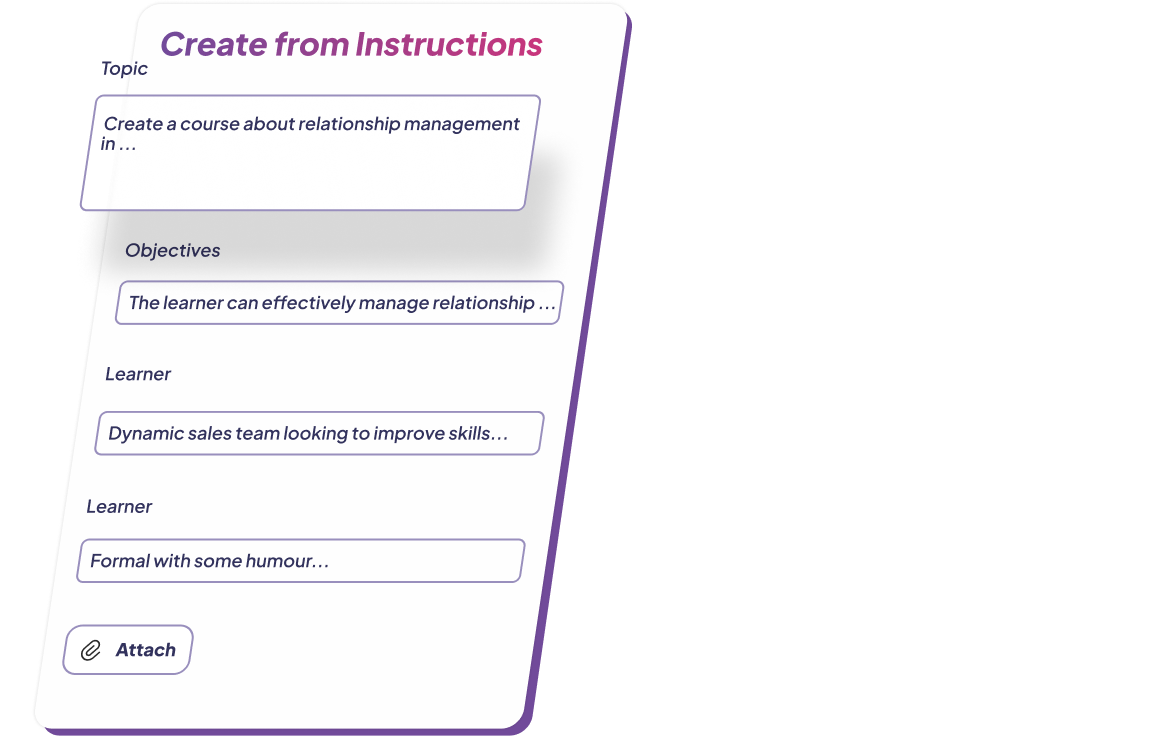 Create a course prompt
