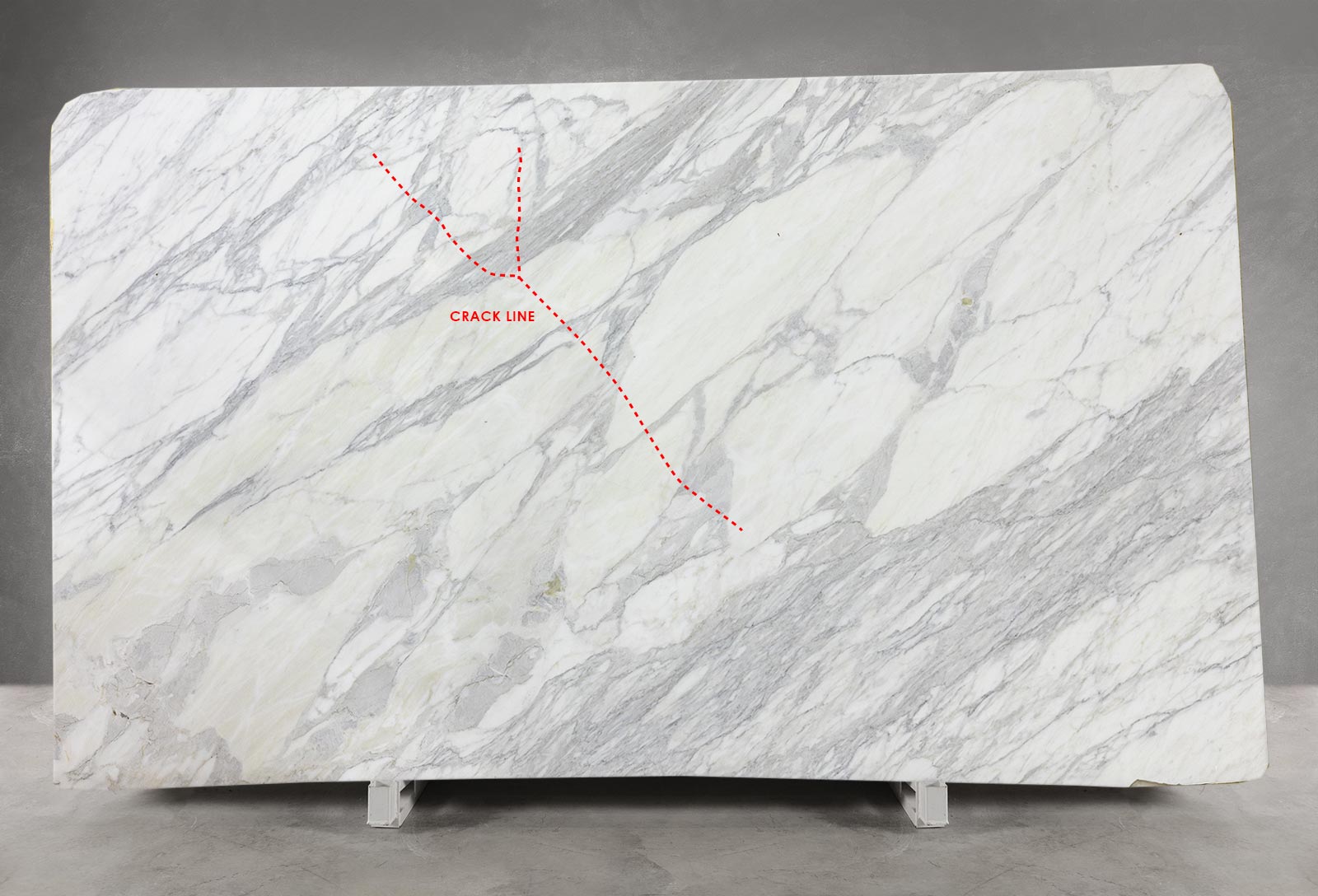 Calacatta Statuario Marble Honed Slab Block 1588