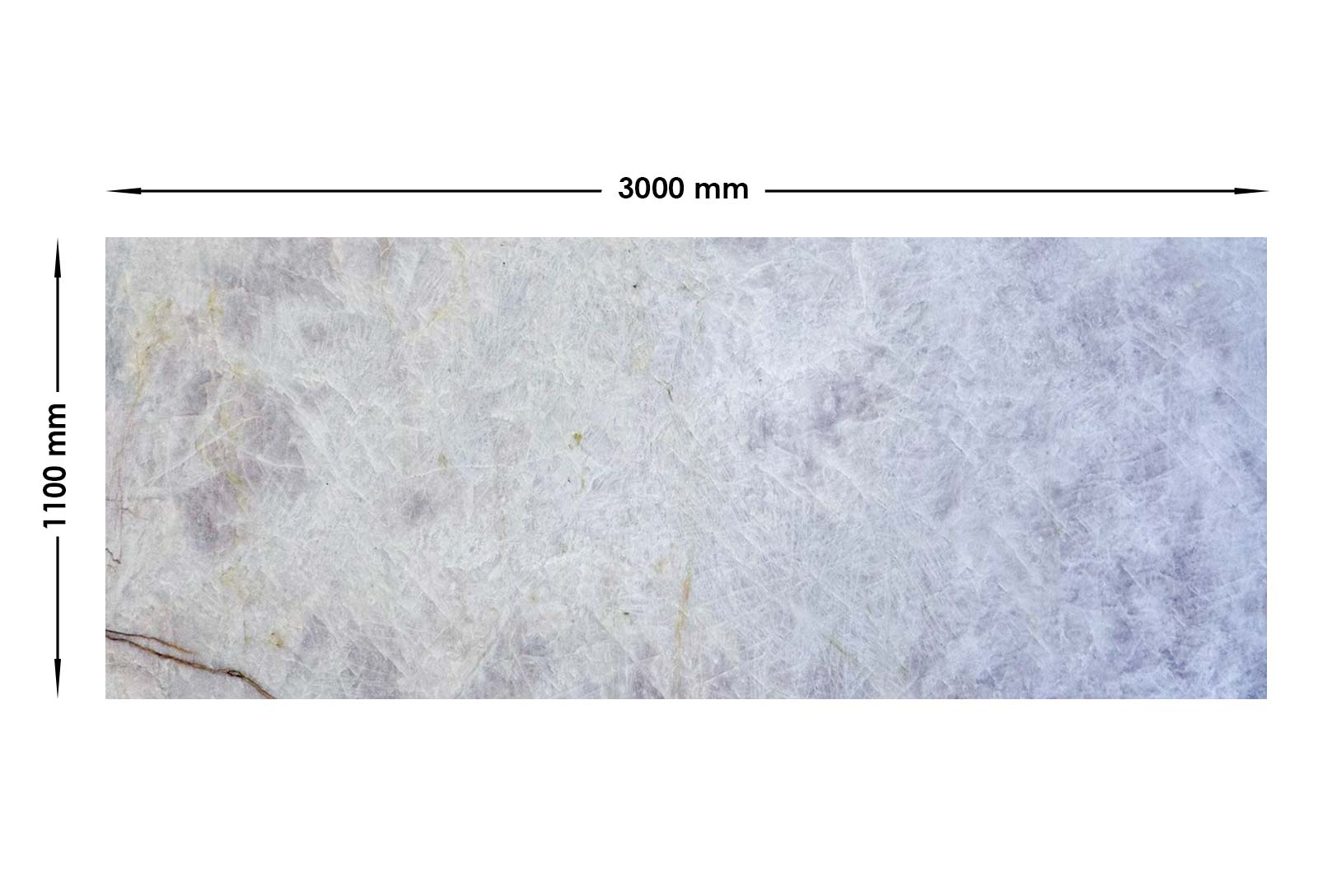 White Rose Cristallo Quartzite Honed | Off Cut OCN725