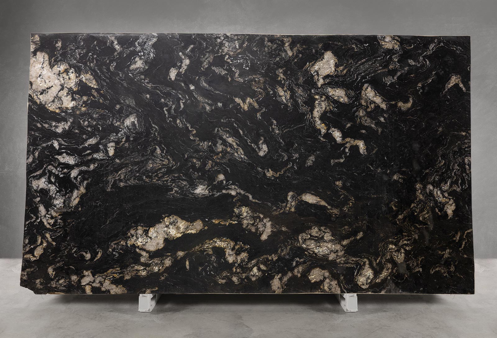 Titanium Gold Granite Leathered Slab | EB102