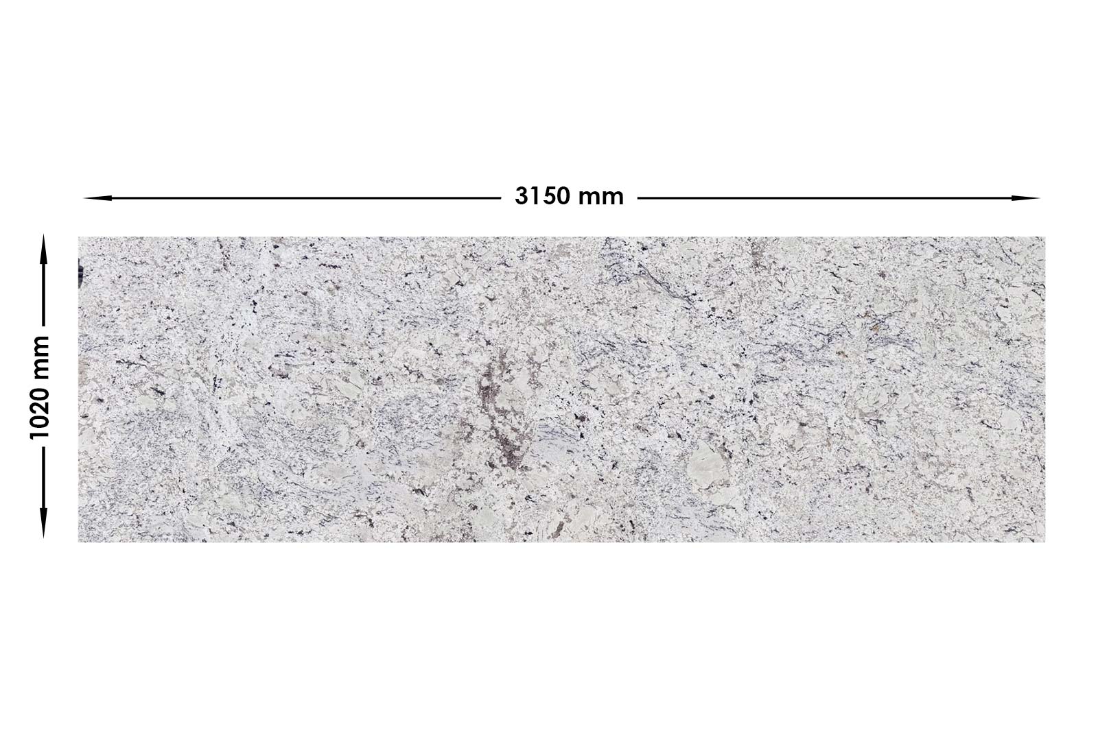White Ice Granite Leathered Off Cut | OC1
