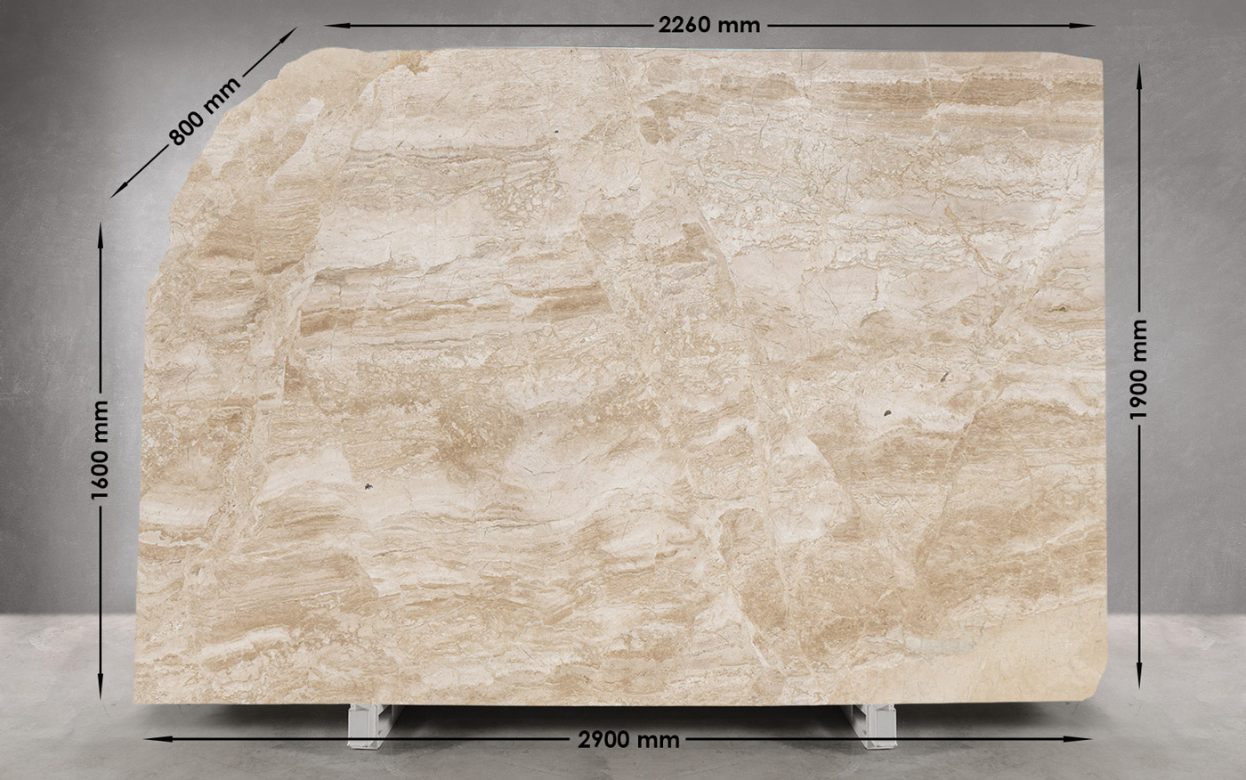 Breccia Roma Marble Honed Slab | Block 1712