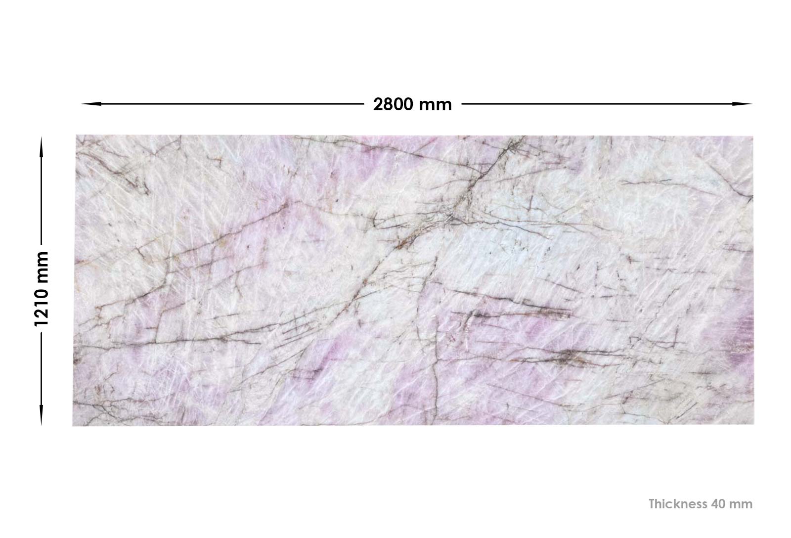 Pink Cristallo Quartzite Honed Off Cut | OC54