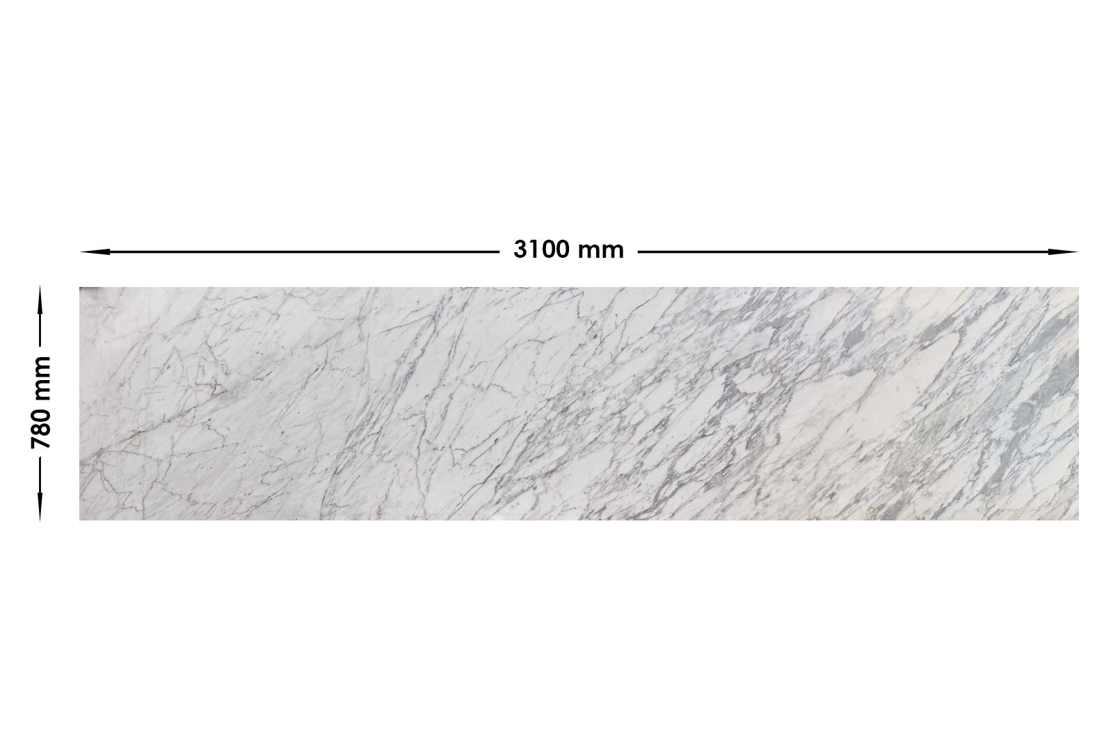 Calacatta Statuario Marble Honed Off Cut | OC83