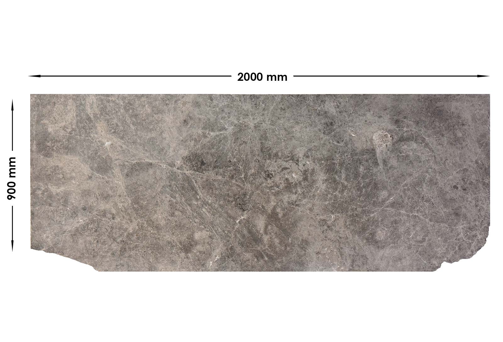 Tundra Grey Marble Honed Off Cut | OC117