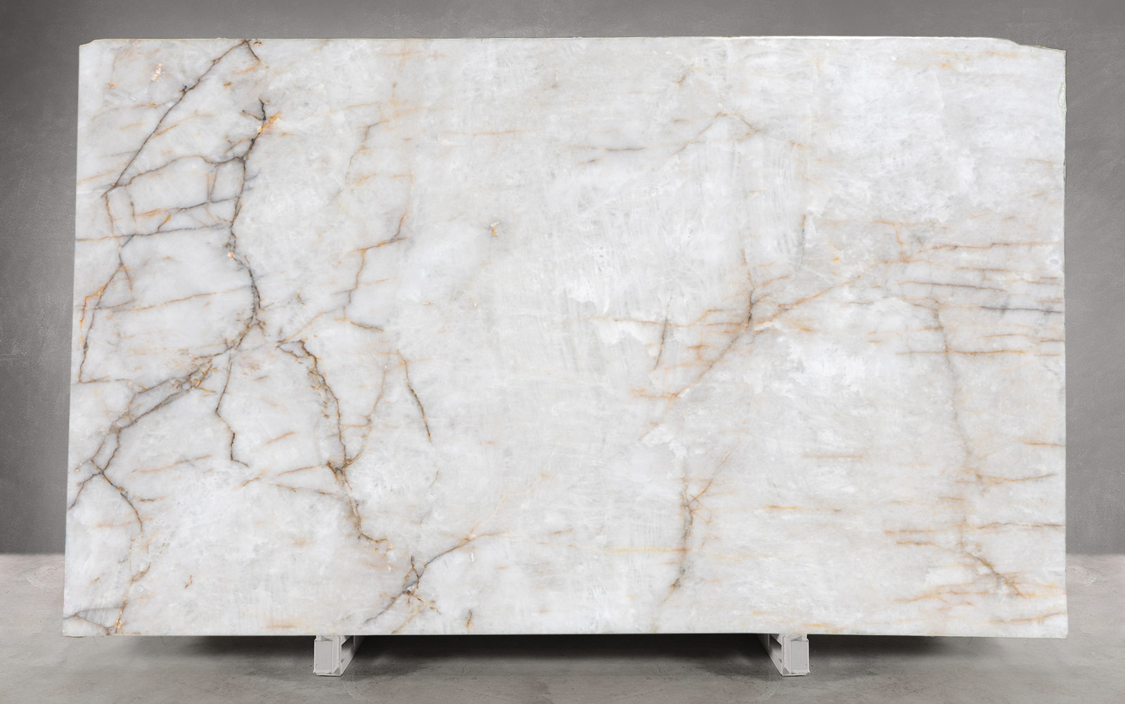 White Cristallo Extra Quartzite Honed Slab | Block 1762