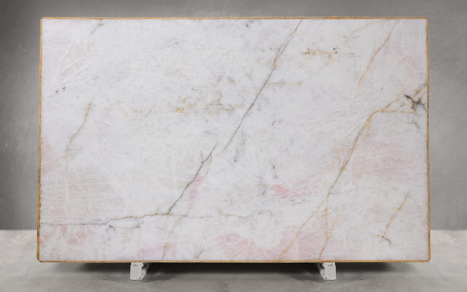 Pink Cristallo Quartzite Honed Slab | Block 1765