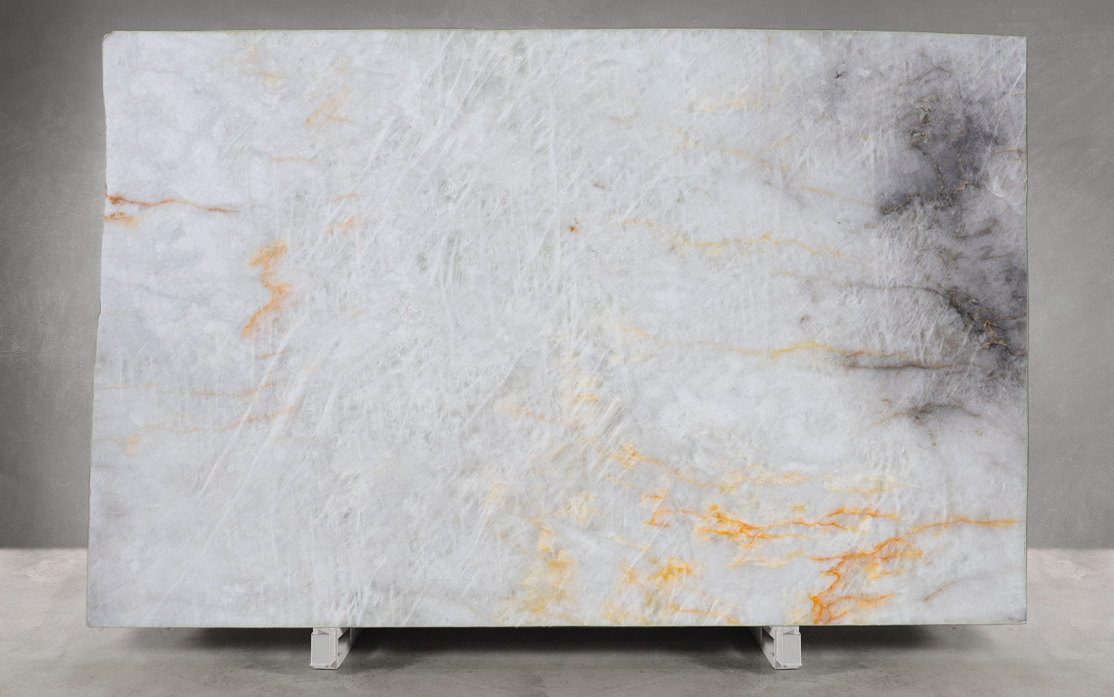 White Cristallo Essenza Quartzite Honed Slab | Block 1768
