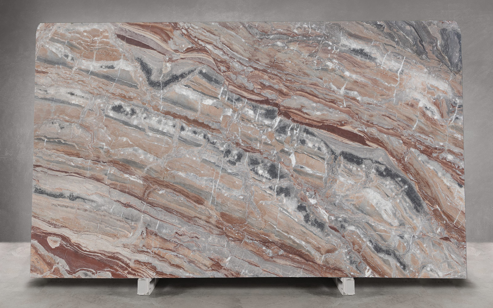 Arabescato Rosso Orobico Marble Honed | Block 1777