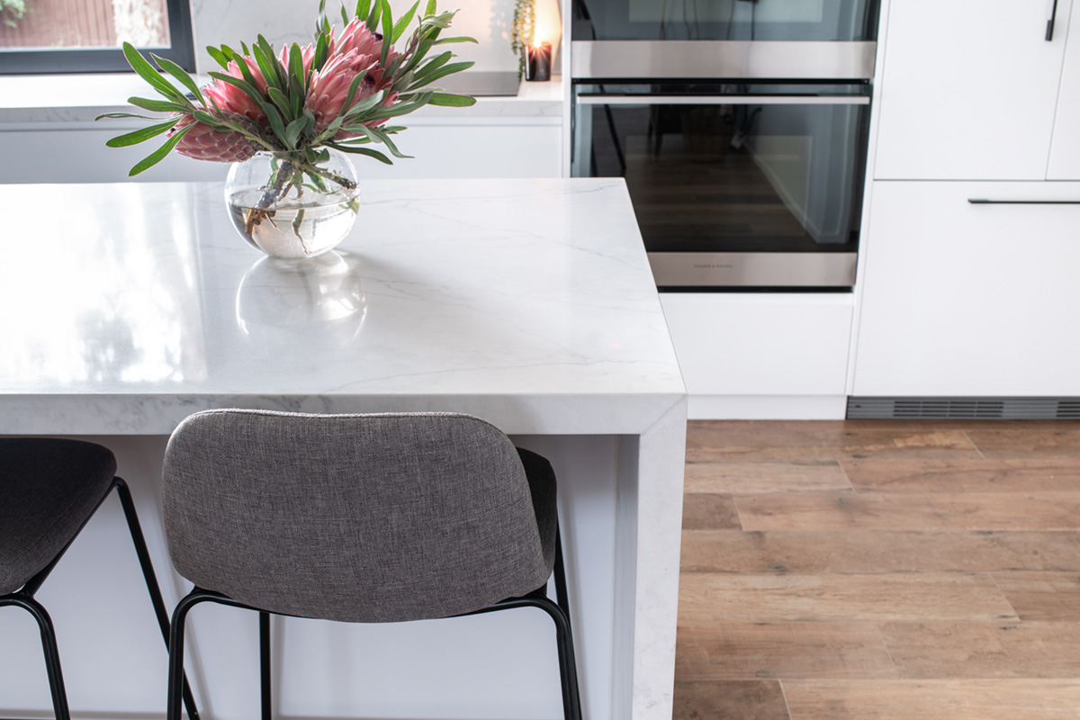 Talostone engineered benchtop with a mitred edge, Sydney