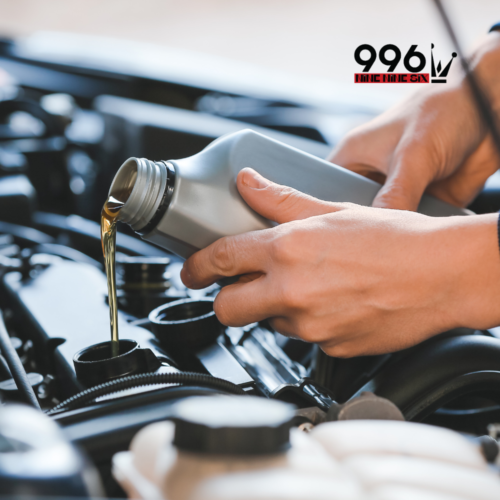 Adding oil to engine car
