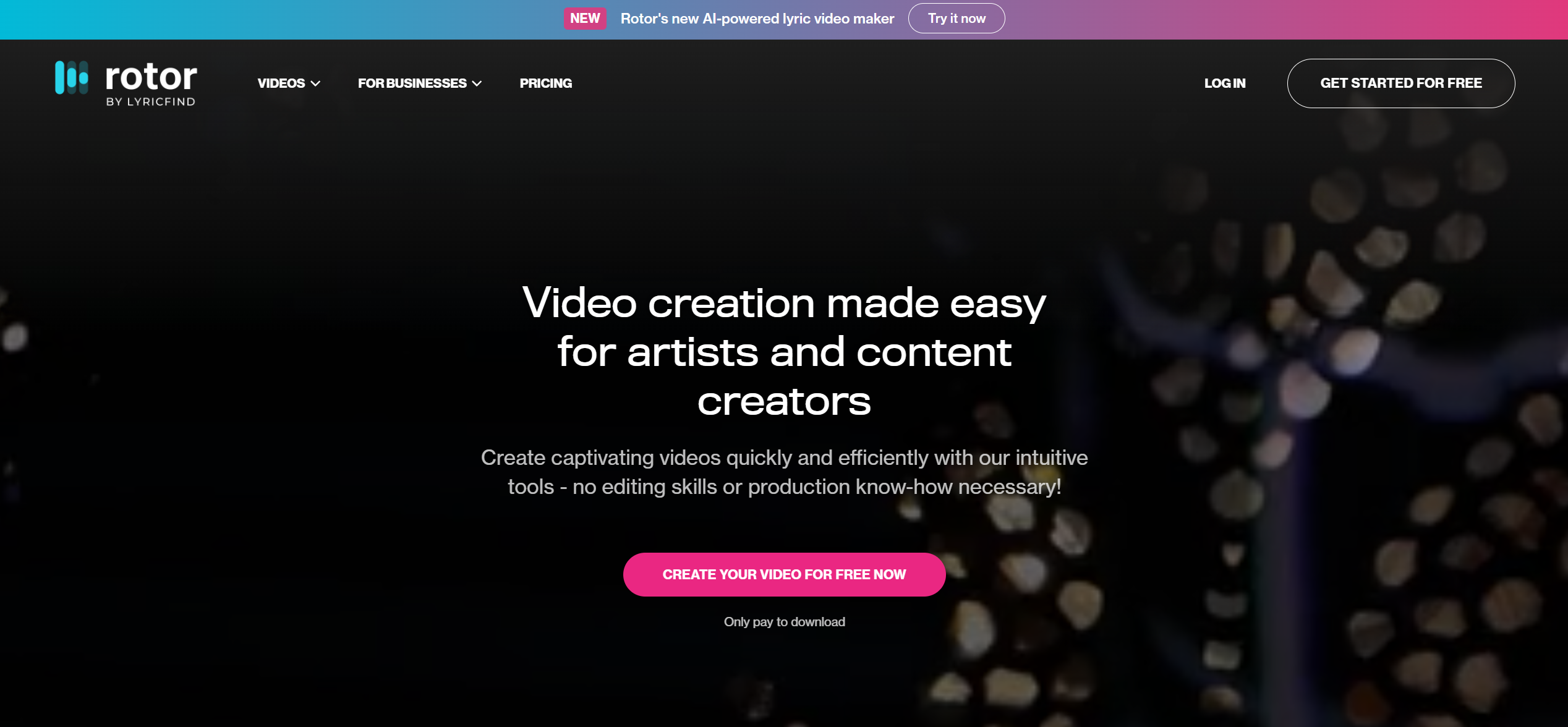 Rotor Videos auto editing screenshot with uploaded clips and song timeline