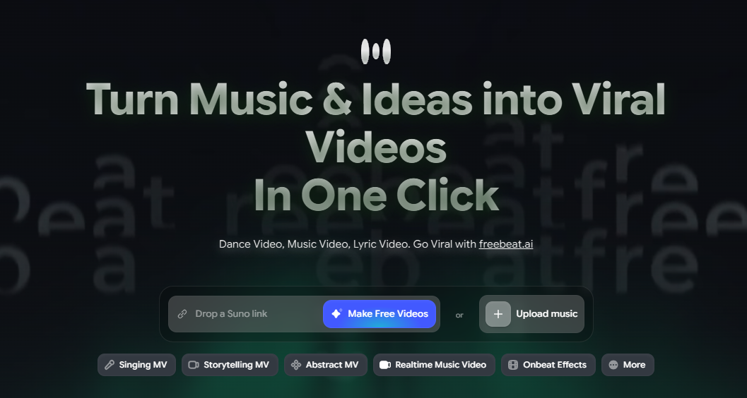 Choose a Freebeat music video mode