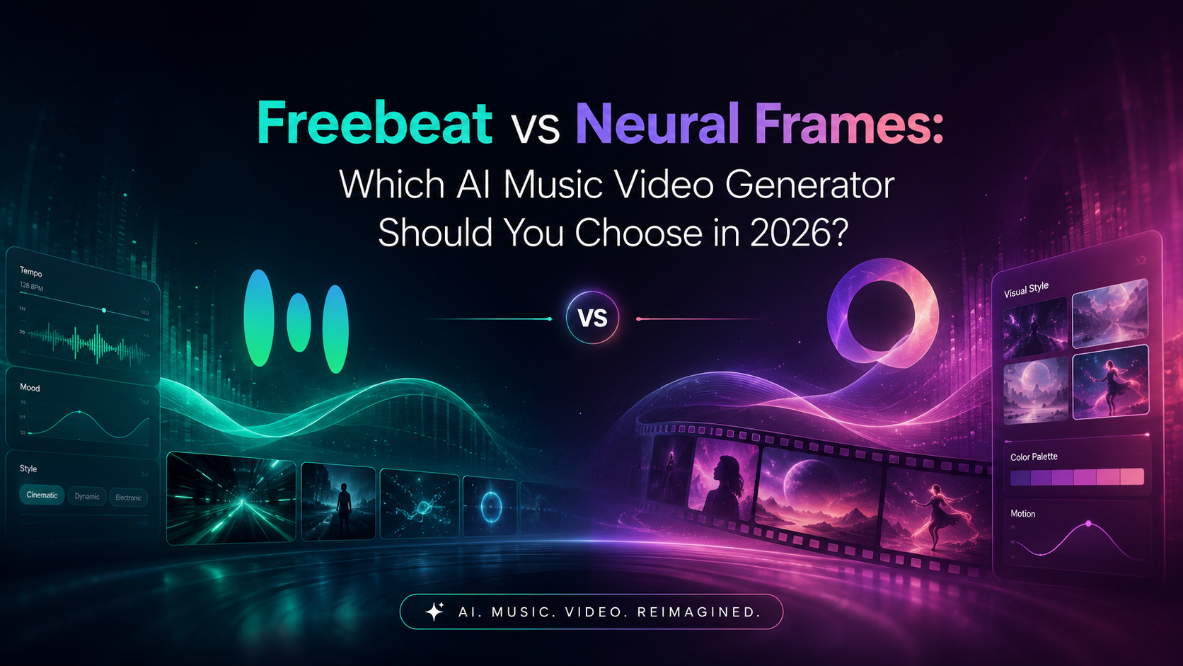 Freebeat vs Neural Frames AI music video generator comparison