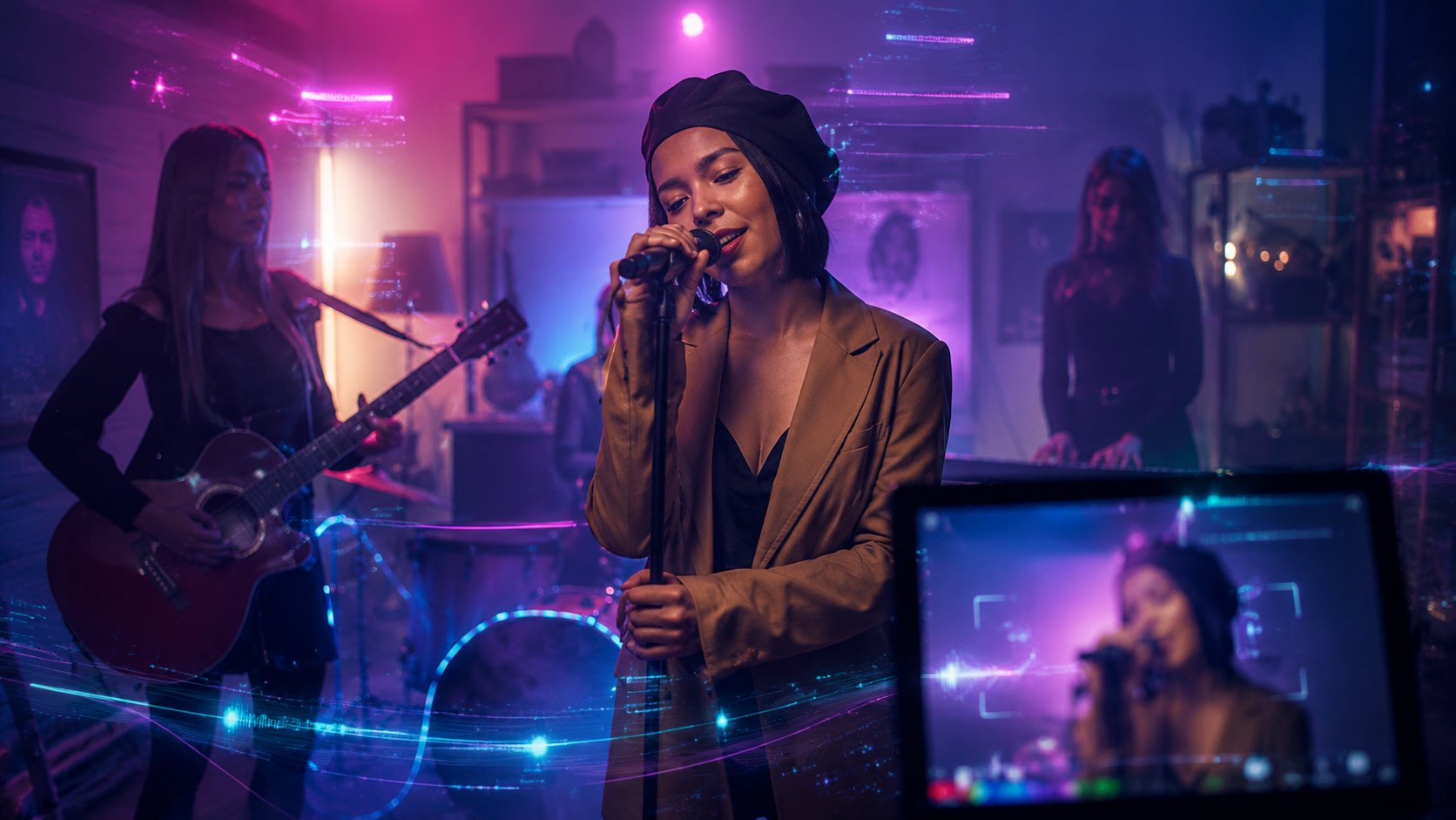 Comparison of AI-generated music video visual quality