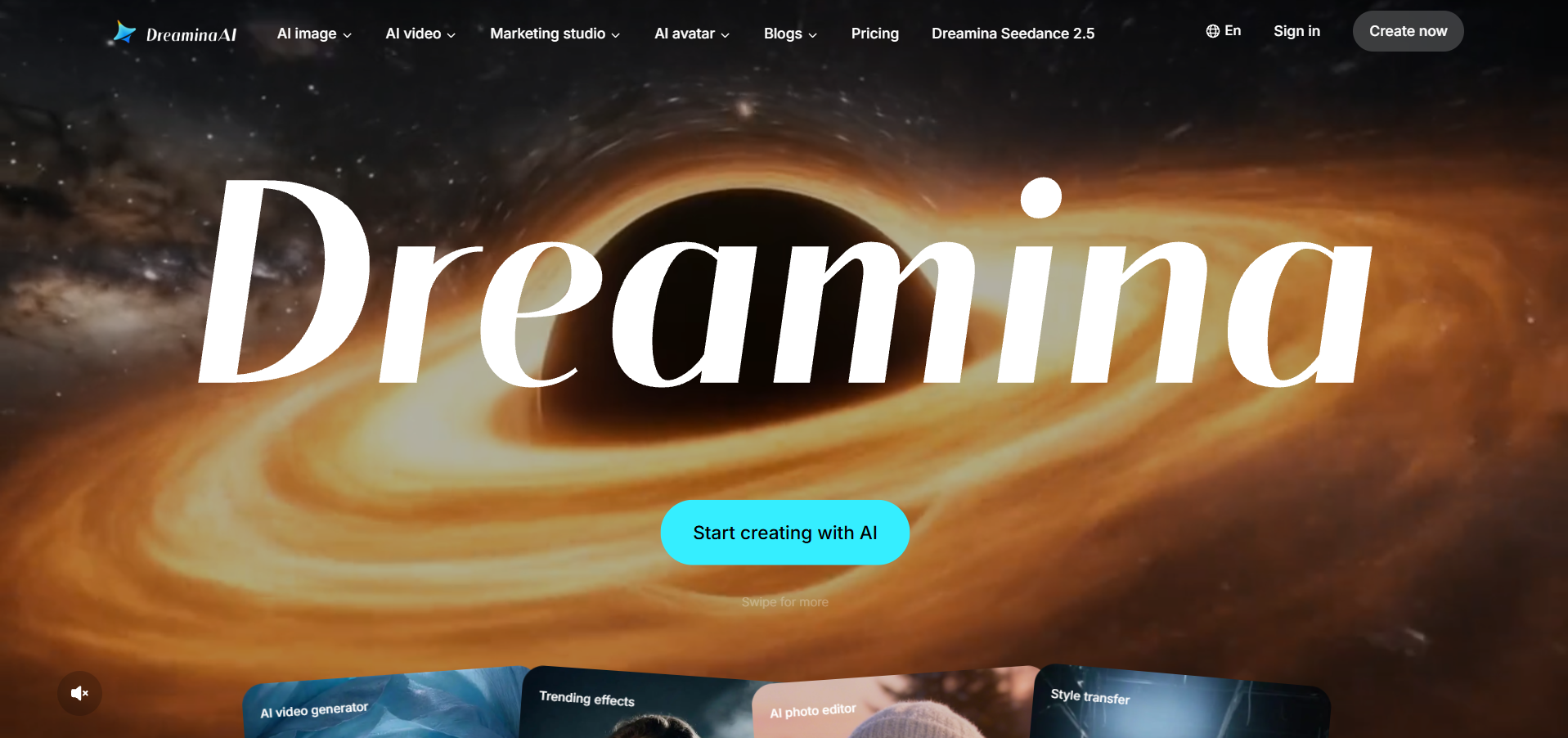 Dreamina product interface screenshot