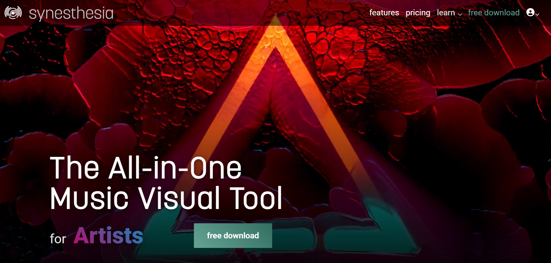 Synesthesia product interface screenshot