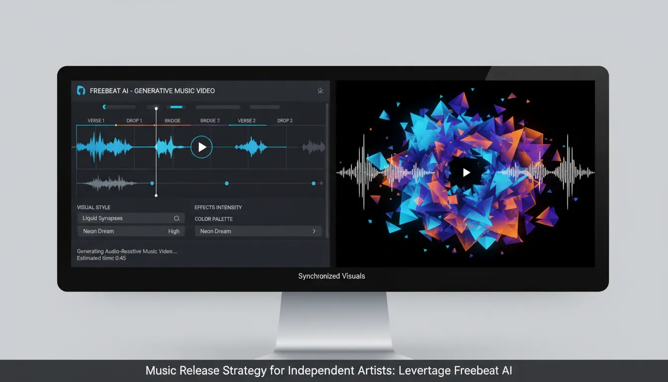 music release strategy for independent artists using Freebeat AI audio-reactive music video