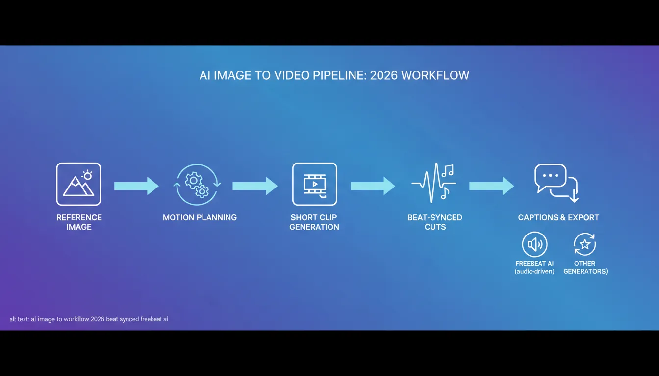 ai image to video workflow 2026 beat synced freebeat ai