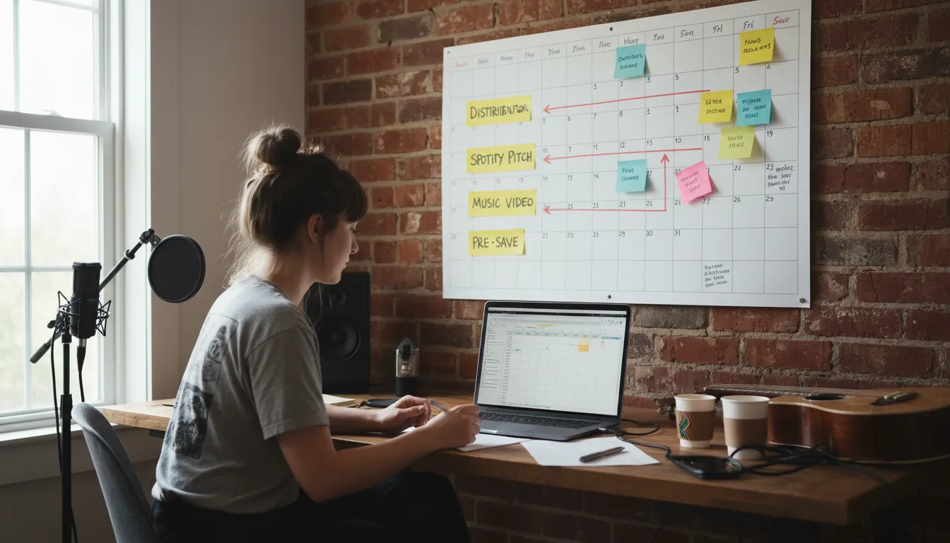 schedule music release timeline checklist for independent artists