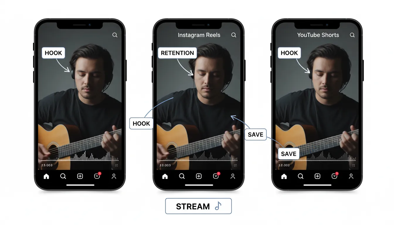 short form music promotion framework for TikTok Reels Shorts