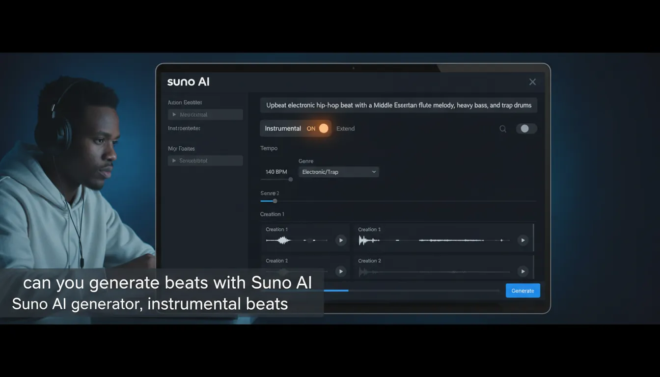 can you generate beats with Suno AI, Suno AI beat generator, instrumental beats
