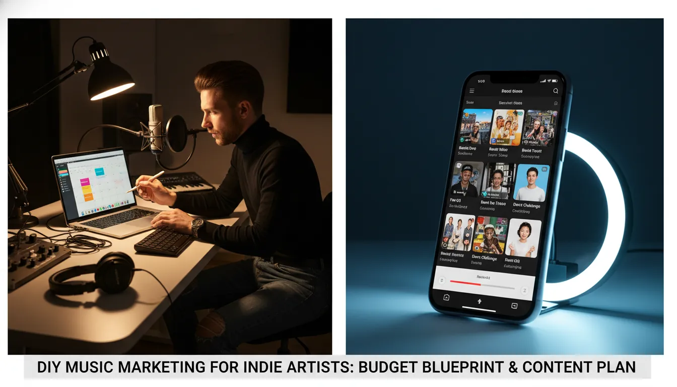 DIY music marketing for indie artists budget blueprint content plan