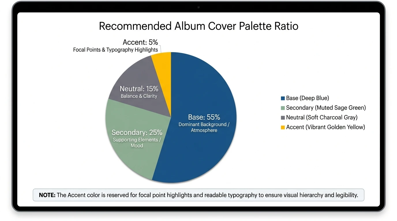 5) Choose a color strategy (3 colors + 1 accent)