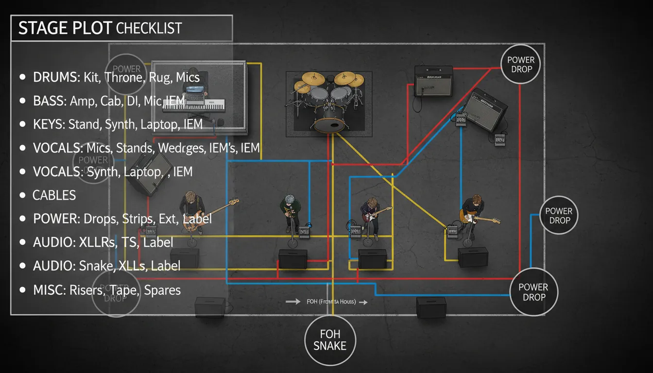 professional stage plot design checklist for live shows