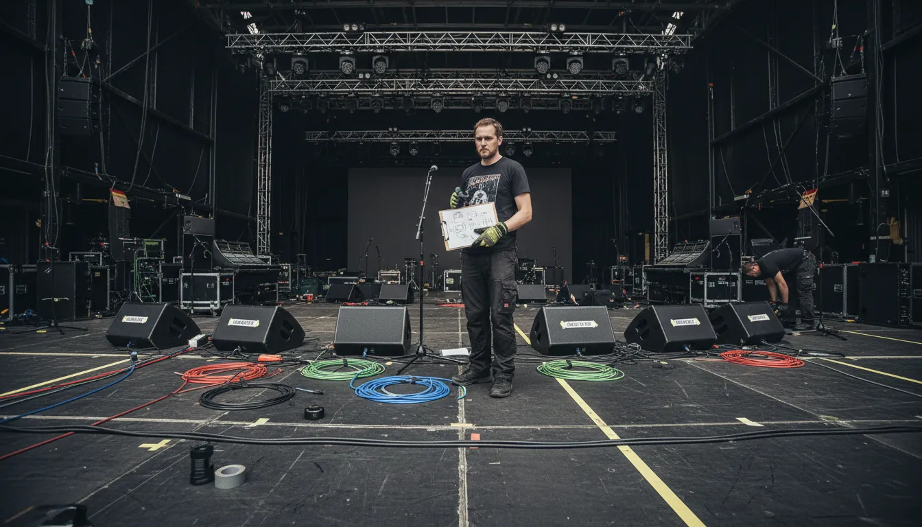 professional stage plot design and cable management for live shows