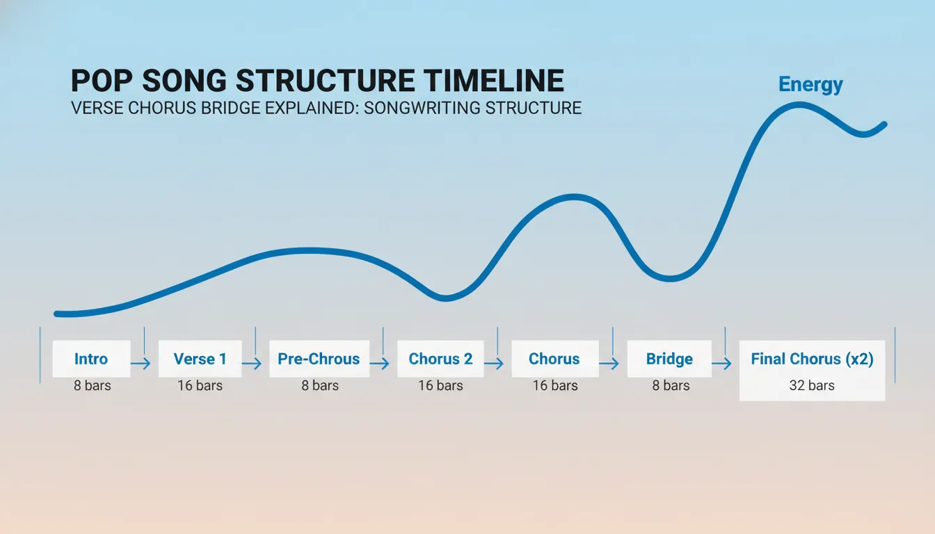 verse chorus bridge explained songwriting structure timeline