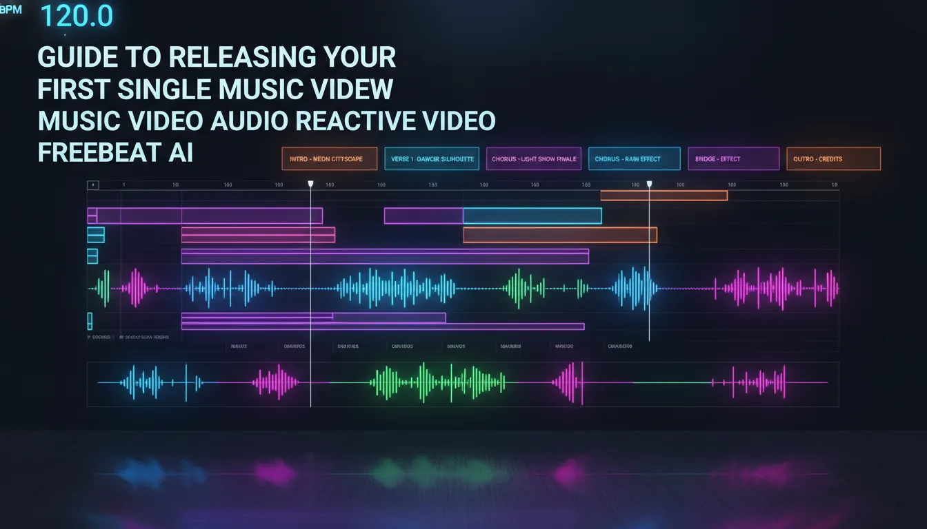guide to releasing your first single music video workflow audio reactive video Freebeat AI