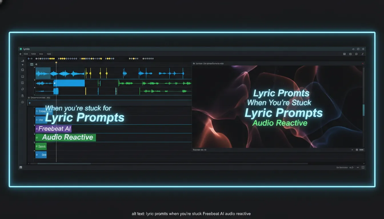 lyric prompts when you’re stuck lyric video Freebeat AI audio reactive