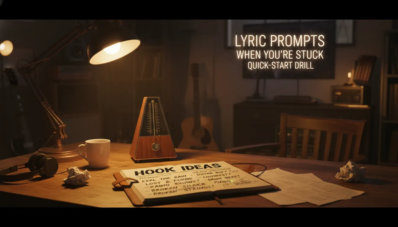 lyric prompts when you’re stuck quick-start drill