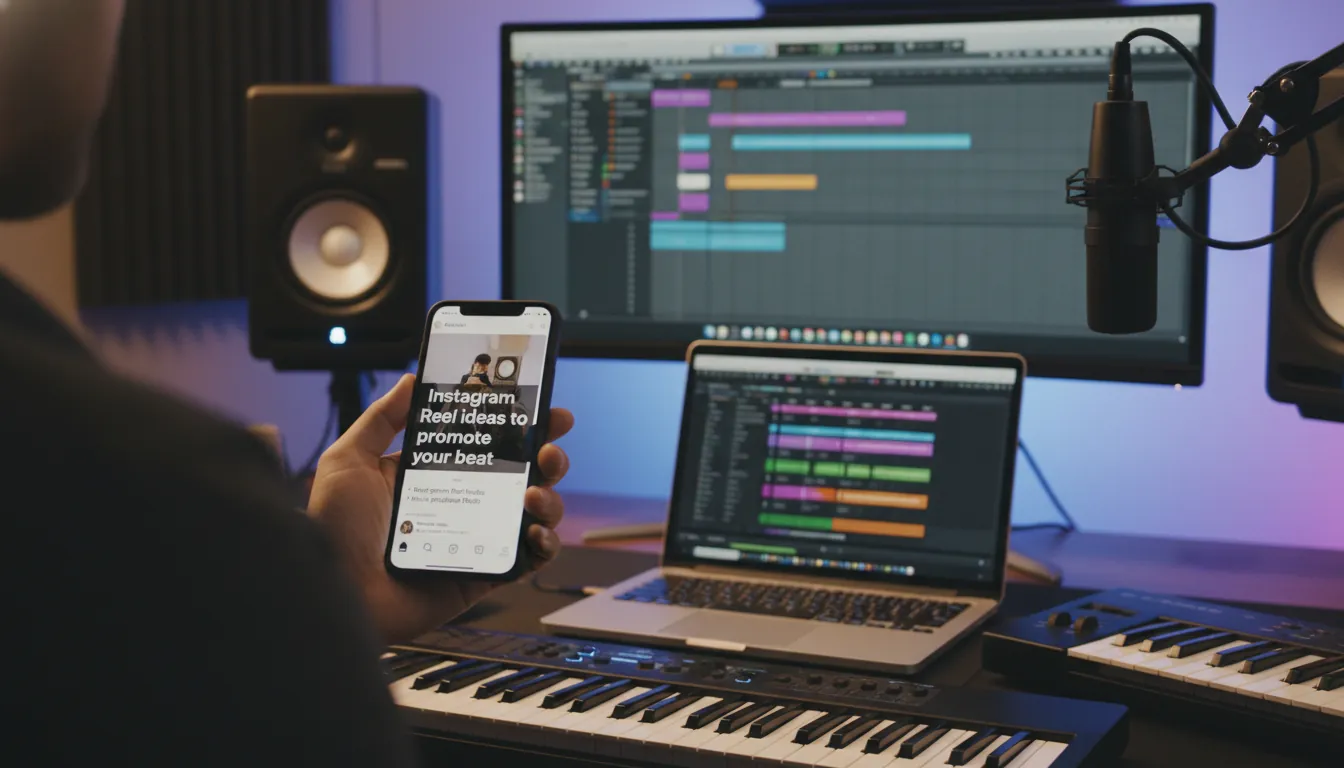Instagram Reel ideas to promote your beat, beat promo Reel hooks, music producer Reels
