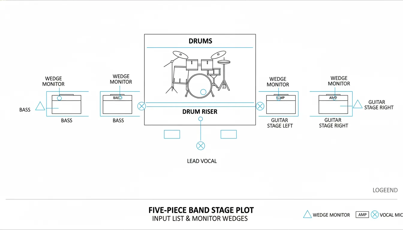 stage plot example for band with input list and monitor wedges