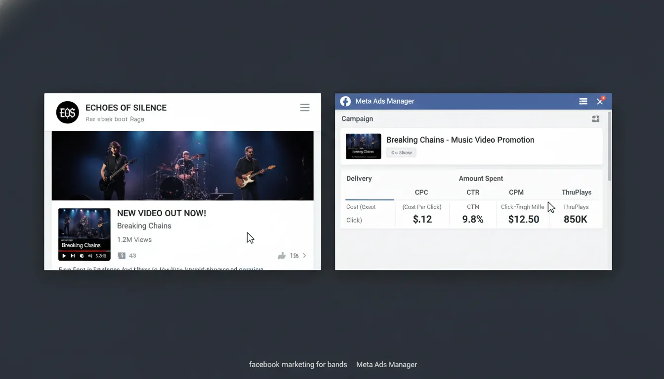 facebook marketing for bands ad results Meta Ads Manager