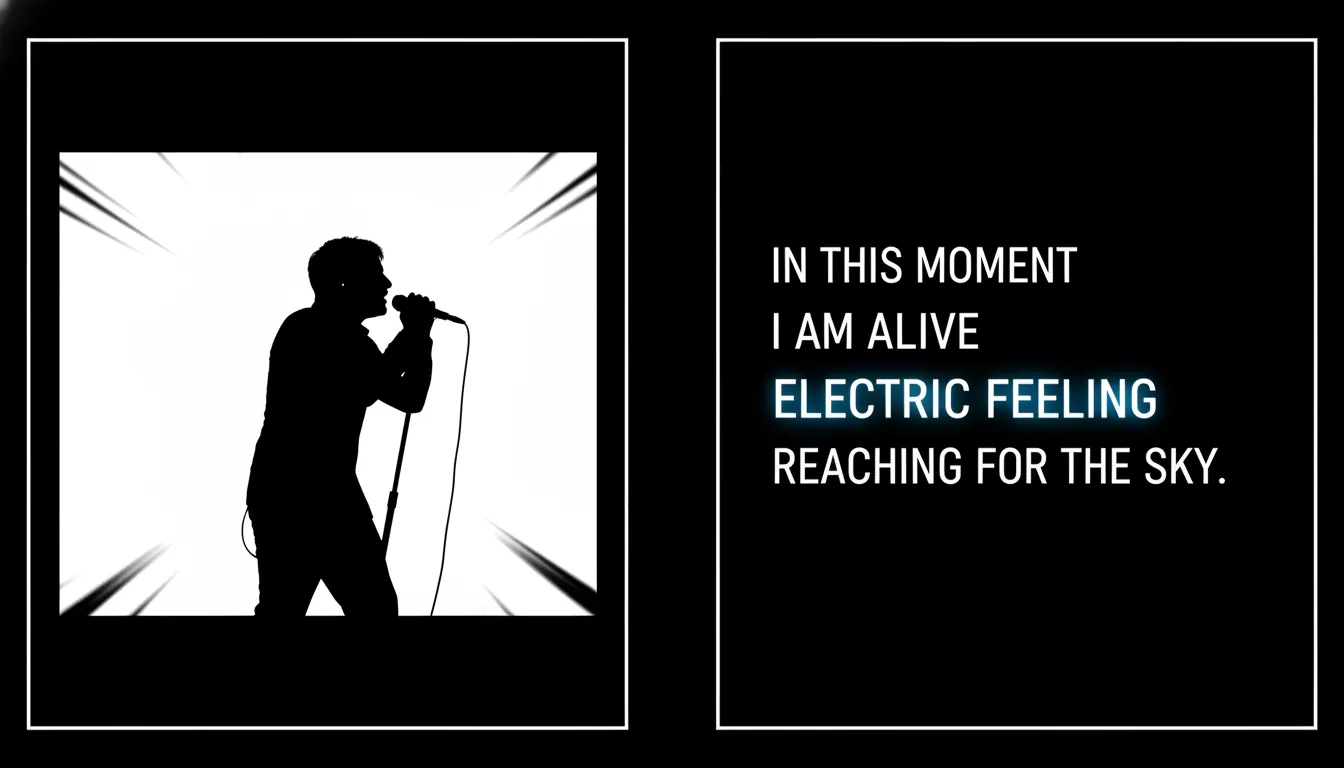 create lyric video from song split-screen lyric video template