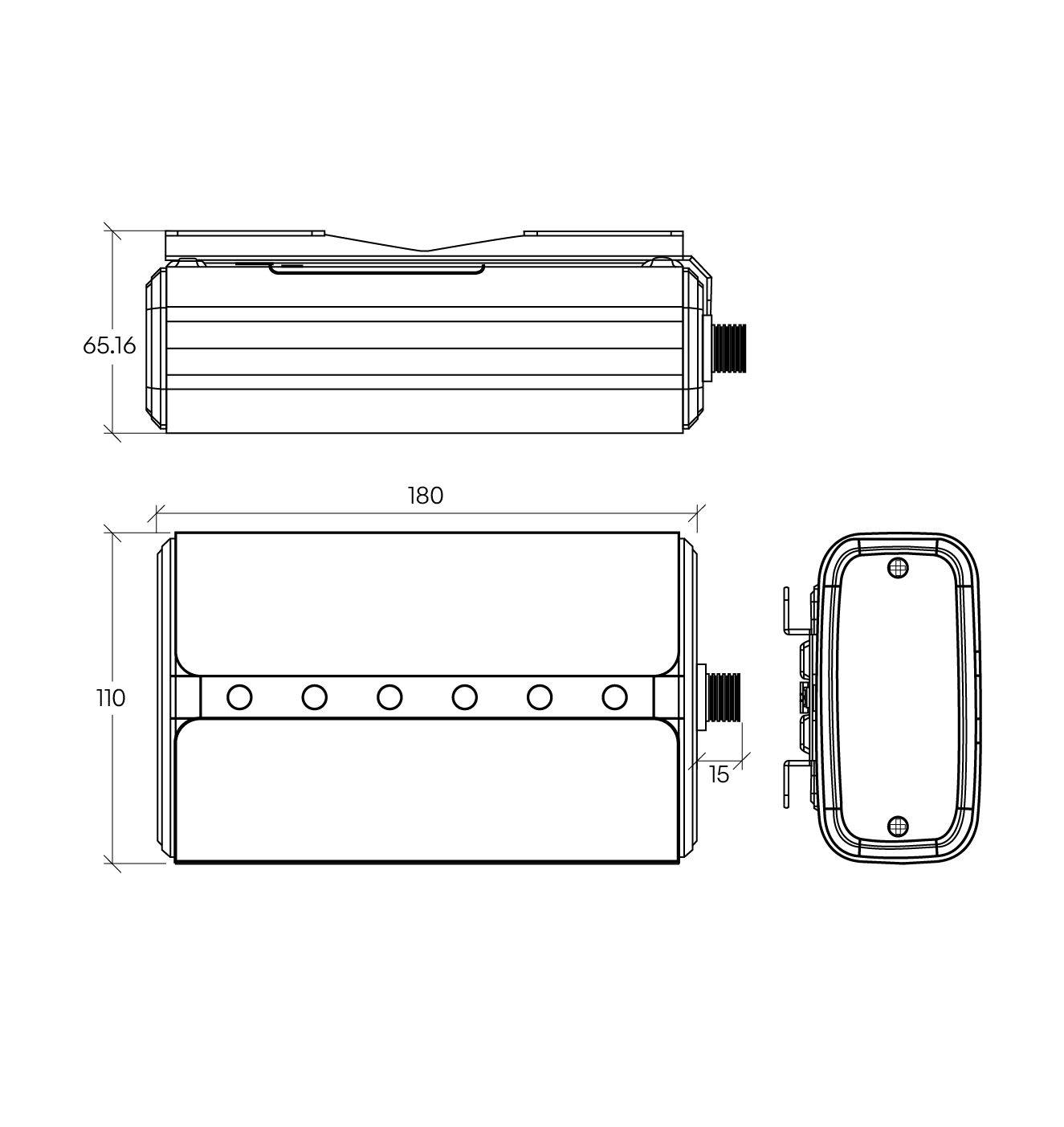UG65 Space Occupancy Management - LoRaWAN Gateway dimensions