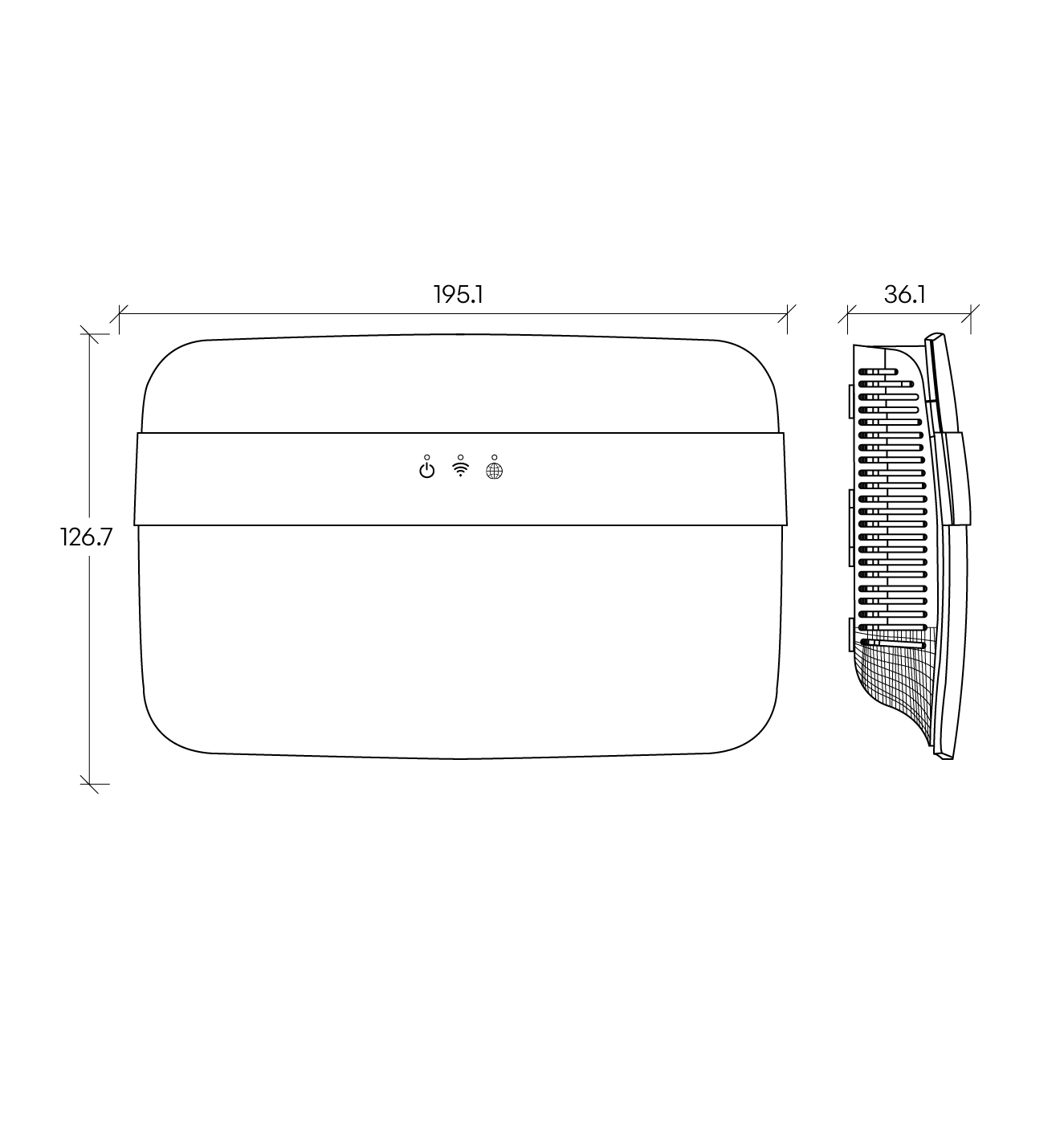 KOG-01 IoT 4G Gateway dimensions